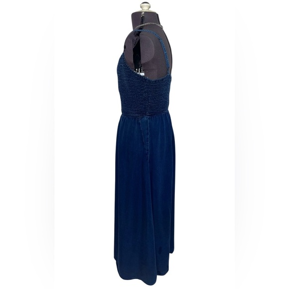 Old Navy Blue Smocked Maxi Dress Size S - Picture 3 of 9